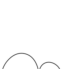 Hand Drawn mountain cartoon doodle