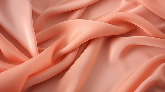 Soft and luxurious fabric draped in the elegant and gentle tones of Peach Fuzz. 