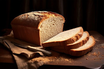Handwerkskunst des Brotbackens - Ein verlockendes Bild von frisch gebackenem Brot, das die traditionelle Bäckerkunst und den köstlichen Genuss einfängt