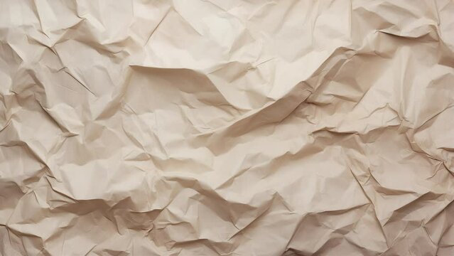 crumpled brown craft paper background, wallpaper stop motion animation