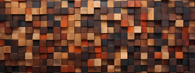 An artistic composition featuring an assortment of wood types - obrazy, fototapety, plakaty