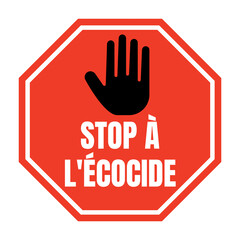 Obraz premium Symbole stop à l'écocide