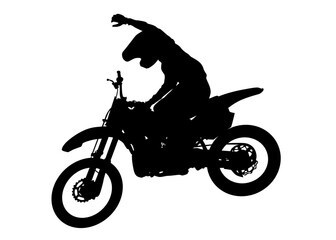 Fototapeta premium Old big bike and man white background