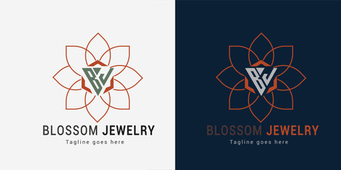 Vector elegant jewelry logo