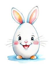 Obraz premium funny easter egg with bunny ears