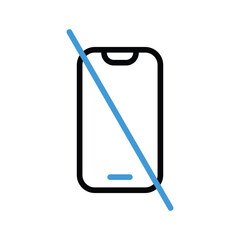 No Phone Icon vector stock illustration
