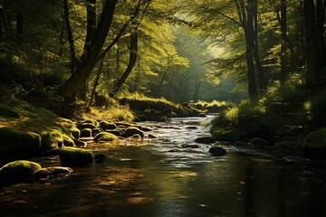 A stream in a forest