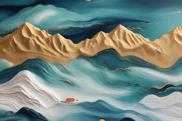Creative and colorful sandstone painting macro wallpaper