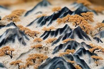 Creative and colorful sandstone painting macro wallpaper