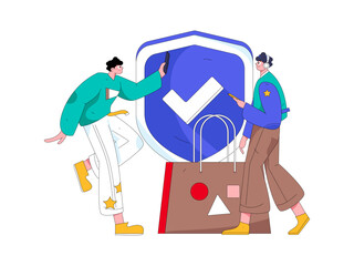 Internet financial management investment flat vector concept operation hand drawn illustration
