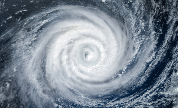 Super Typhoon, tropical storm, cyclone, hurricane, tornado, over ocean. Weather background. Typhoon,  storm, windstorm, superstorm, gale moves to the ground.  Elements of this image furnished by NASA.
