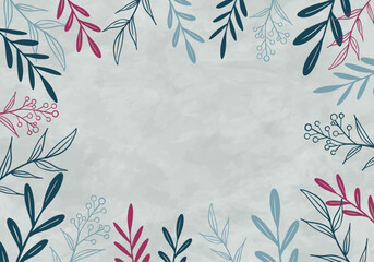 ナチュラルな植物のフレーム