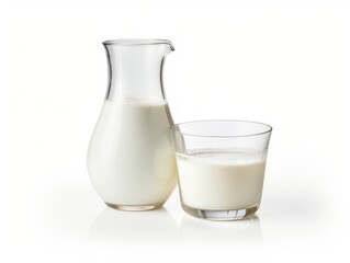 Buttermilk isolated on white background