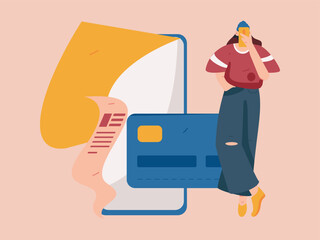 Internet financial management investment flat vector concept operation hand drawn illustration
