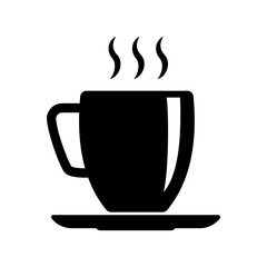 Coffee cup icon. Cup of hot drink, mug of coffee, tea etc. Coffee cup with steam vector icon.