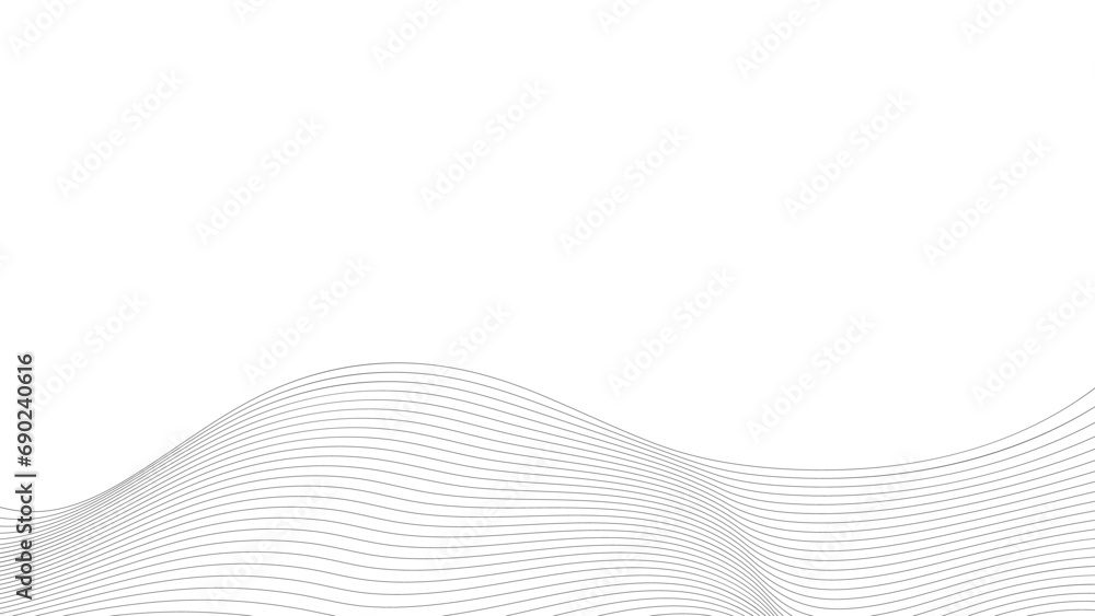 Aufkleber abstract digital lines wave background. futuristic wavy banner geometric shape with digital flowing 