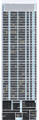 Obraz premium Facade view of moden building - skyscraper