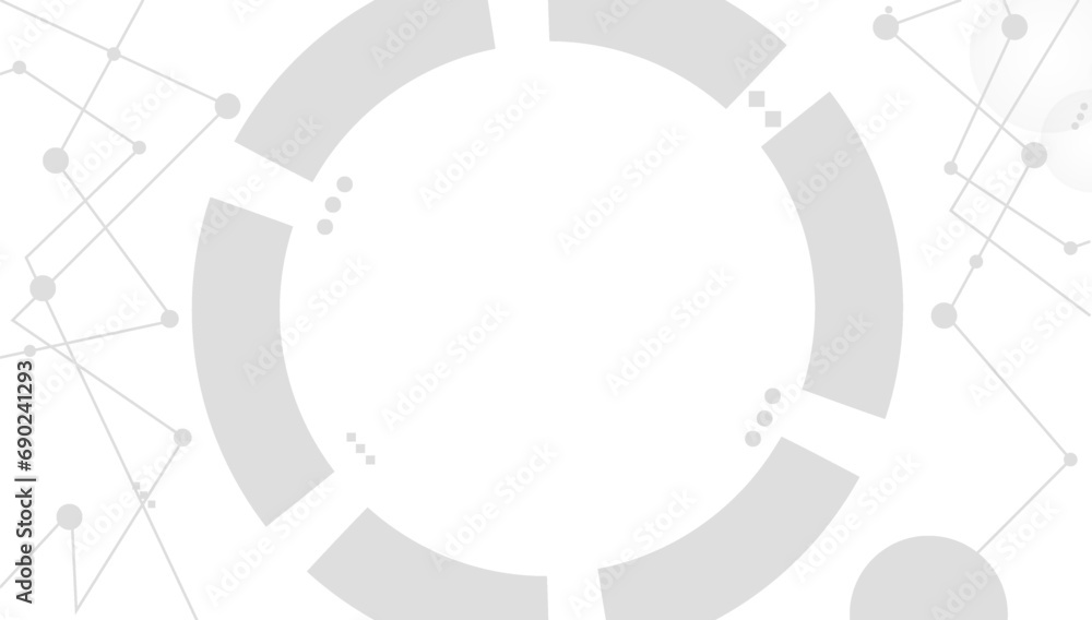 Poster digital circles with molecular bonds and stripes background. geometric web round lines with abstract