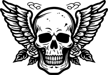 Skull - High Quality Vector Logo - Vector illustration ideal for T-shirt graphic