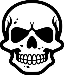 Skull | Minimalist and Simple Silhouette - Vector illustration