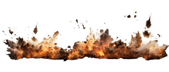 explosion border isolated on transparent