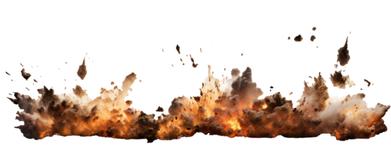 explosion border isolated on transparent