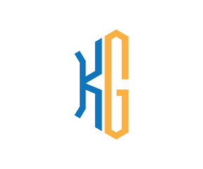 Kg logo design vector template