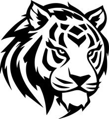 Tiger | Minimalist and Simple Silhouette - Vector illustration
