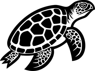 Turtle - Minimalist and Flat Logo - Vector illustration