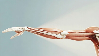 Obraz na płótnie Canvas Visual Exploration of the Muscular System of Human Anatomy. Generative AI
