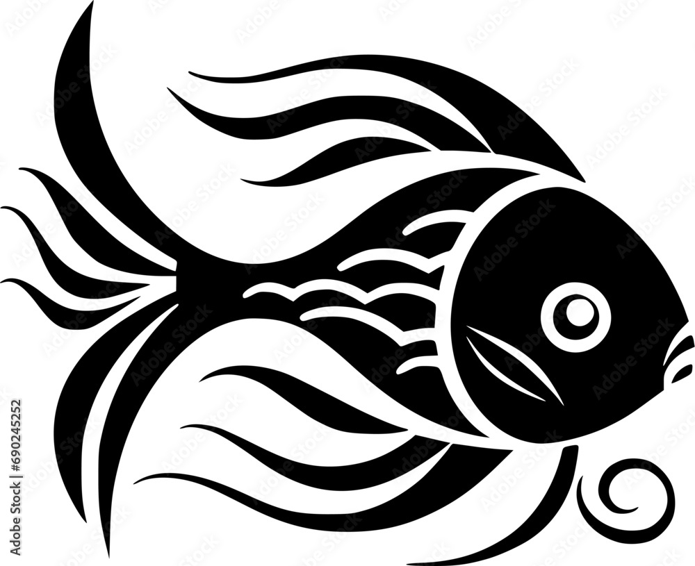 Wall mural Fish - High Quality Vector Logo - Vector illustration ideal for T-shirt graphic