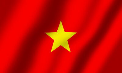 Powiewająca Flaga Wietnamu © Arkadiusz