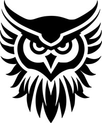 Obraz premium Owl | Minimalist and Simple Silhouette - Vector illustration