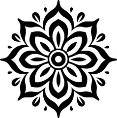 Mandala - Minimalist and Flat Logo - Vector illustration