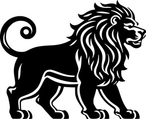 Lion | Minimalist and Simple Silhouette - Vector illustration