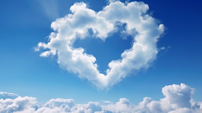 Heart Shaped Cloud. Love is in the air 