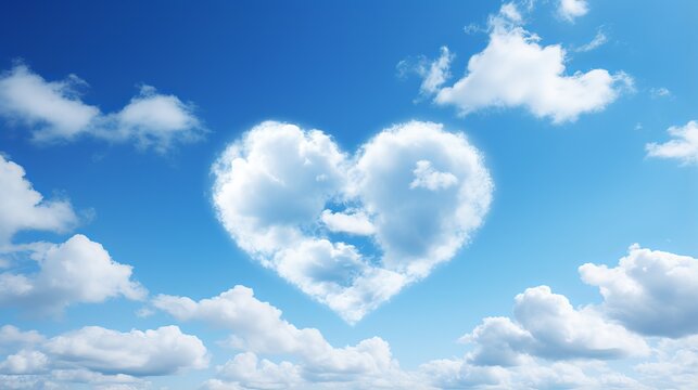Heart Shaped Cloud. Love is in the air 