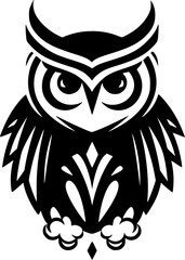 Owl - Minimalist and Flat Logo - Vector illustration