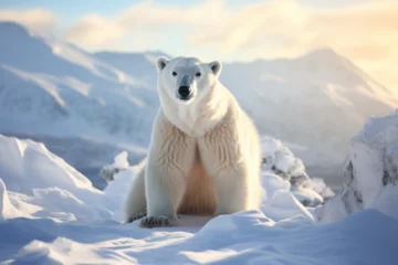 Foto op Canvas polar bear cub © Gullkhan