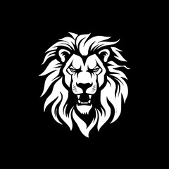 Lion | Black and White Vector illustration