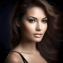 Fototapeta premium An Sexy and Attractive Woman in a Studio Lighting 