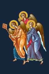 Angels Illustration in Byzantine style