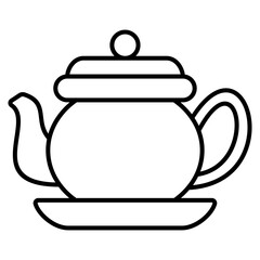 Tea Pot Icon Element For Design