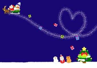 雪だるまのクリスマスカード