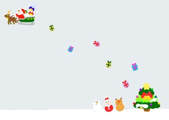 christmas card with snowman