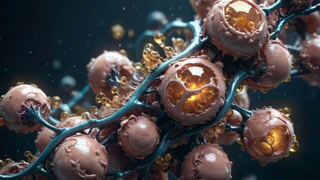 grossissement optique des anticorps en action - une vue d&eacute;taill&eacute;e de la r&eacute;ponse immunitaire, illustrant la lutte mol&eacute;culaire contre les infections dans le corps humain.