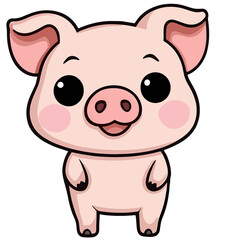 Cute Piglet standing on hind legs