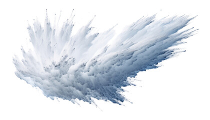snow explosion isolated on transparent background cutout