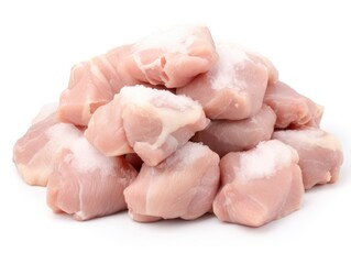 Chicken thighs isolated on white background