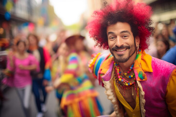 Euphoric Dance: Spanish Performer at Carnival